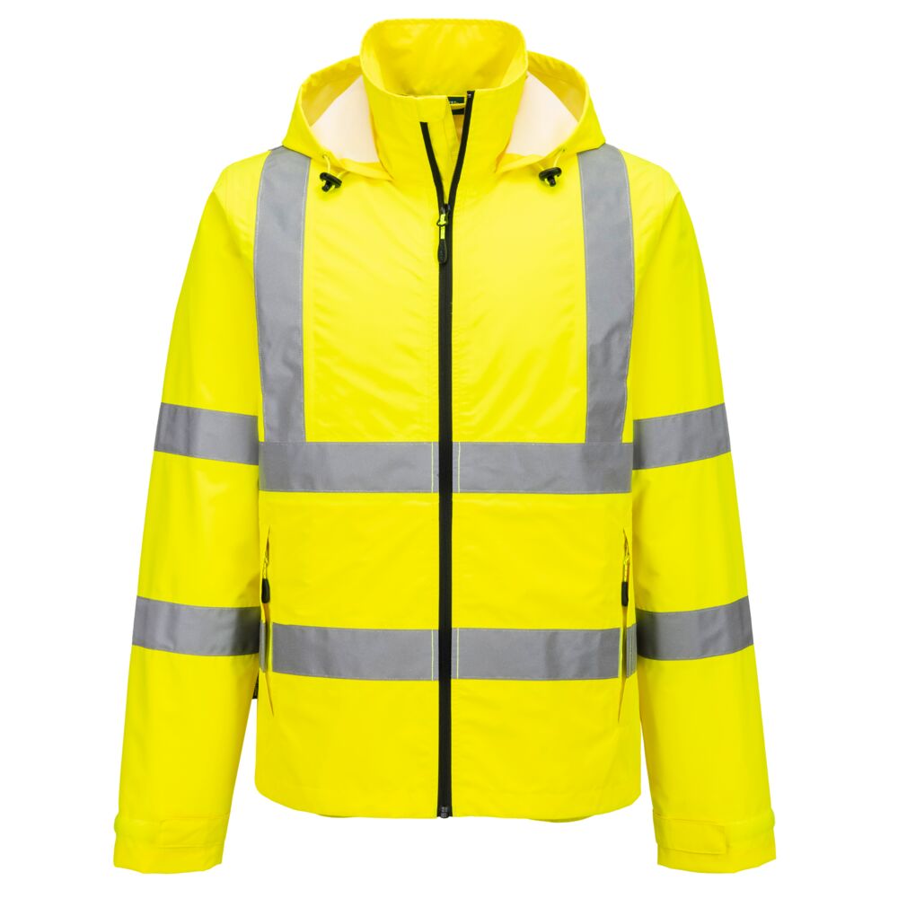 Hi-Vis kevyt pieneen tilaan pakattava takki - S164-1