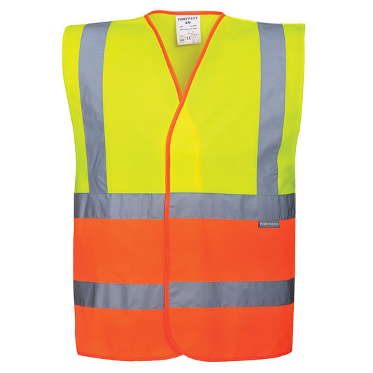HiVis Kaksisävyinen Huomioliivi Tarrakiinnityksellä C481