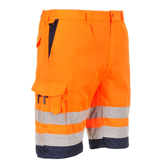 Hi-Vis Poly Puuvillaiset Huomioshortsit E043