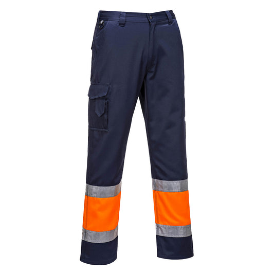 Hi-Vis Kaksiväriset Huomiohousut Joustovyötäröllä E049