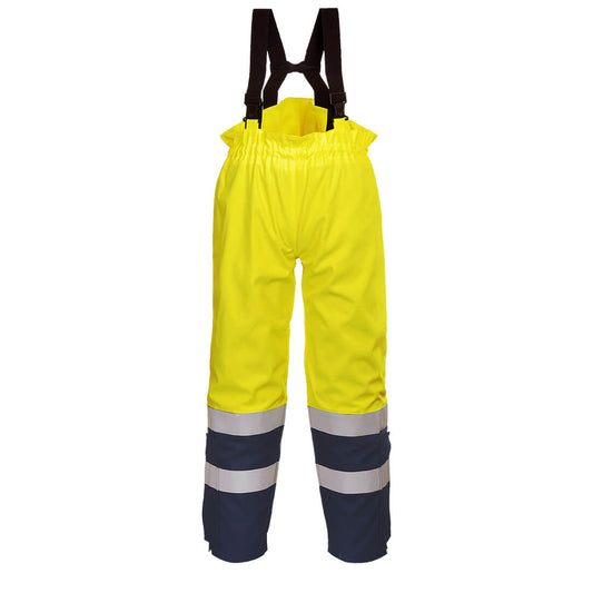 BizFlame Hi-Vis Palosuojatut Työhousut Henkseleillä FR78