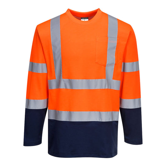 Pitkähihainen, kaksiväri Cotton Comfort t-paita S280