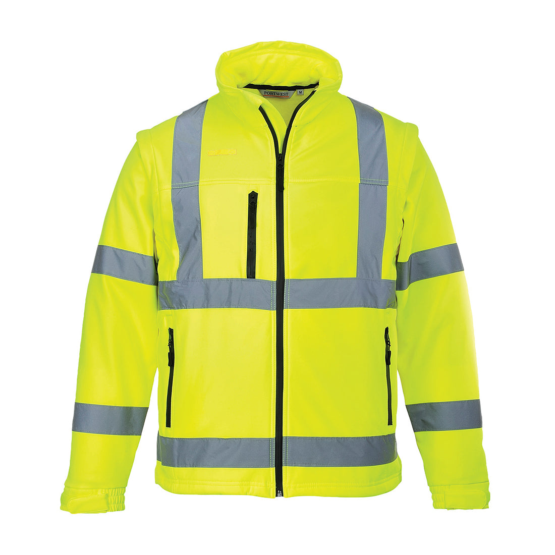 Hi-Vis Softshell-takki Irrotettavilla Hihoilla (3L) S428