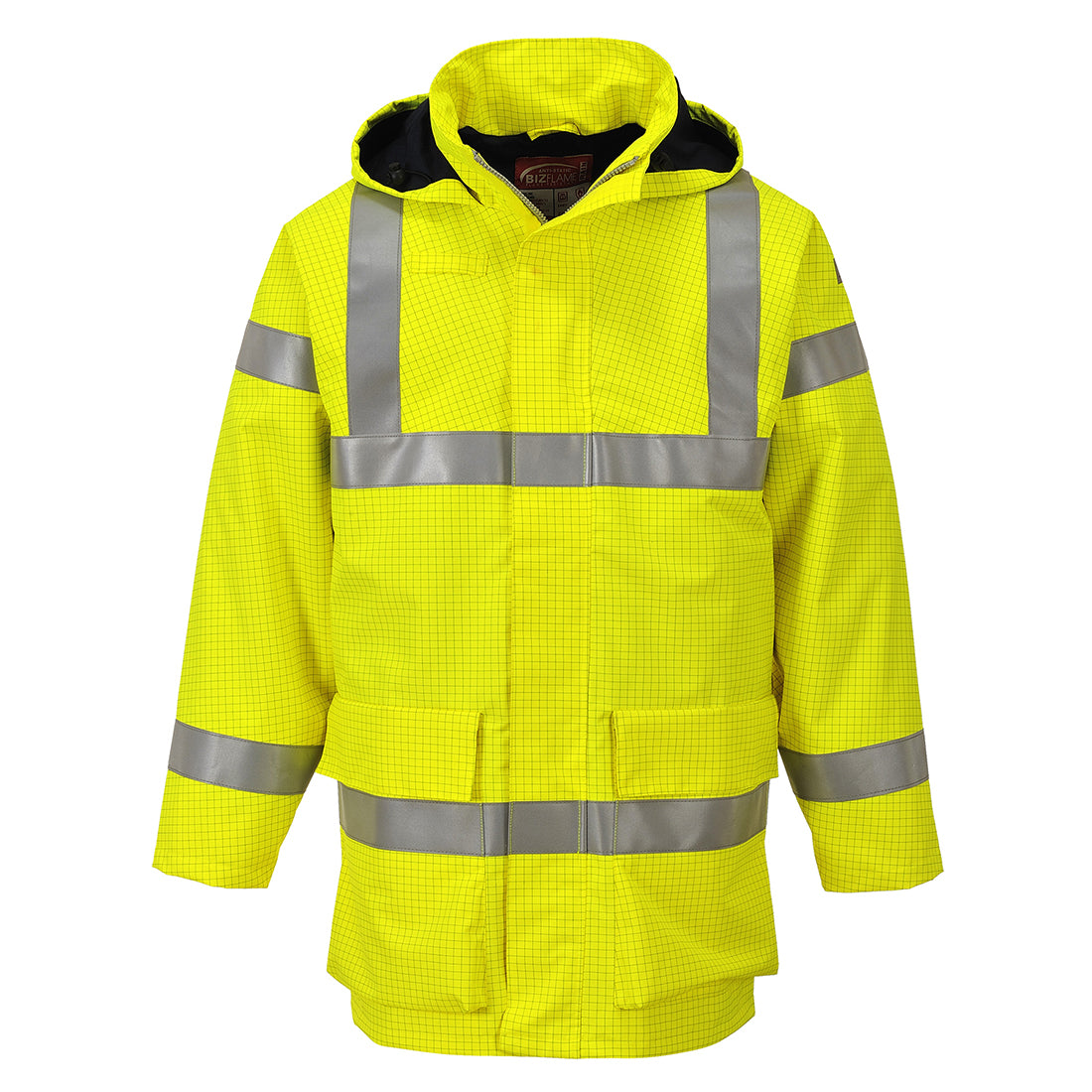 BizFlame Hi-Vis Palosuojattu Vuoreton Huomiosadetakki S774