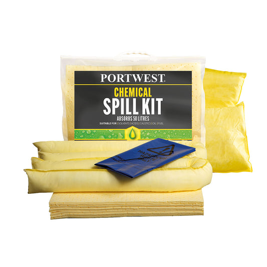 Portwest 50 litran Kemikaalitulvapaketti / Laatikko 3kpl. SM91