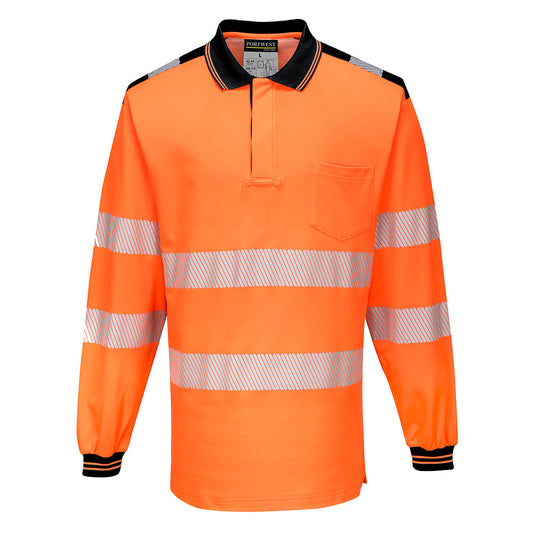 PW3 Pitkähihainen Hi-Vis poolopaita T184