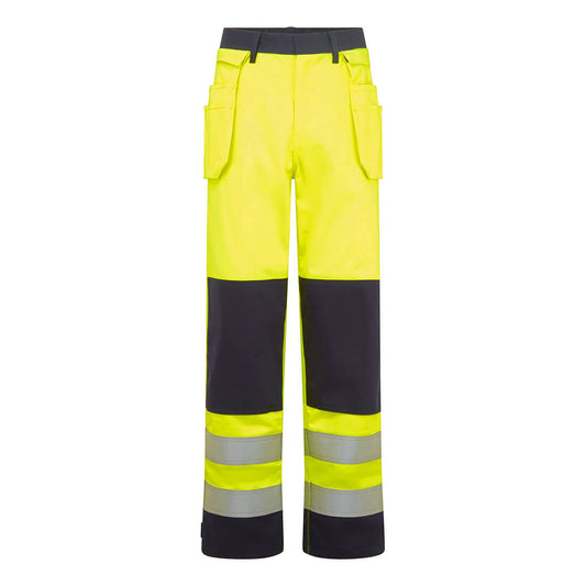 Bizflame Hi-Vis kontrasti FR housut riipputaskuilla - FR440-0