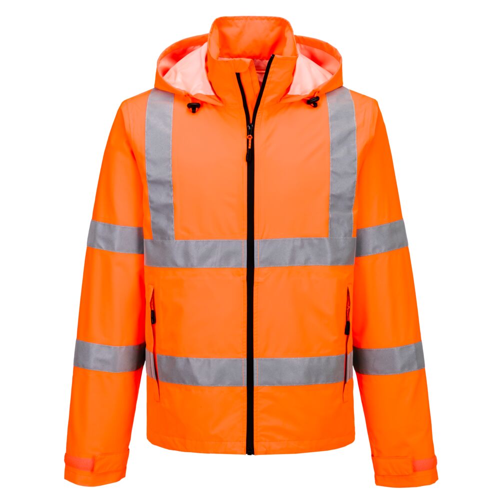 Hi-Vis kevyt pieneen tilaan pakattava takki - S164-0