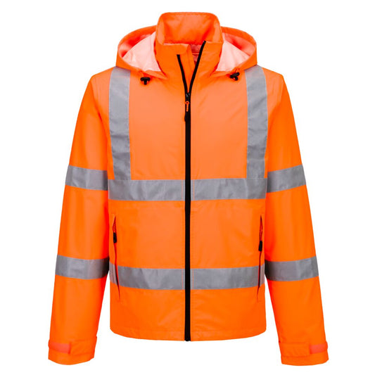Hi-Vis kevyt pieneen tilaan pakattava takki - S164-0
