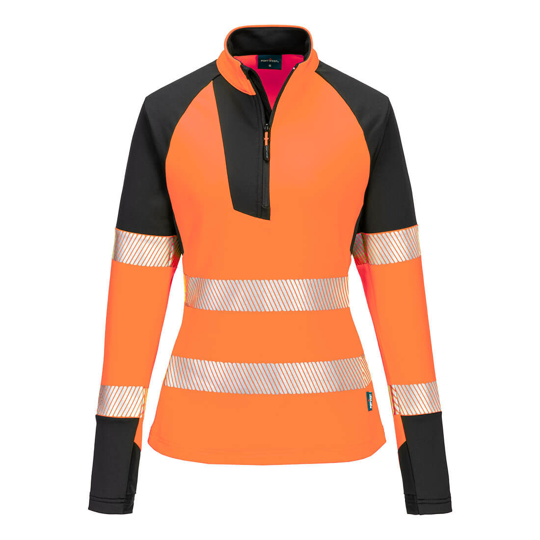 PW3 Hi-Vis Naisten 1/4-vetoketjullinen College-pusero - T173-0