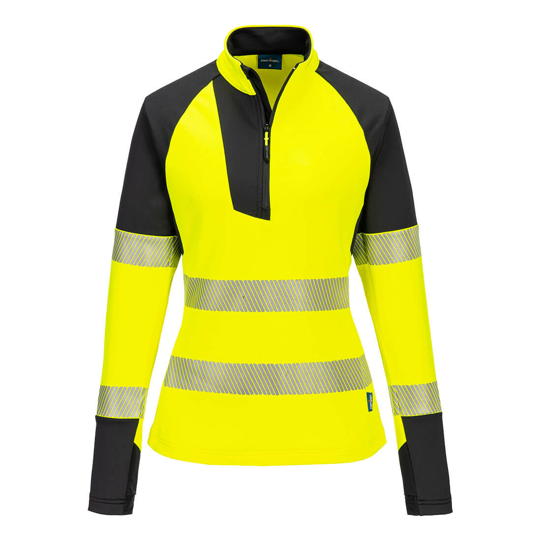 PW3 Hi-Vis Naisten 1/4-vetoketjullinen College-pusero - T173-1