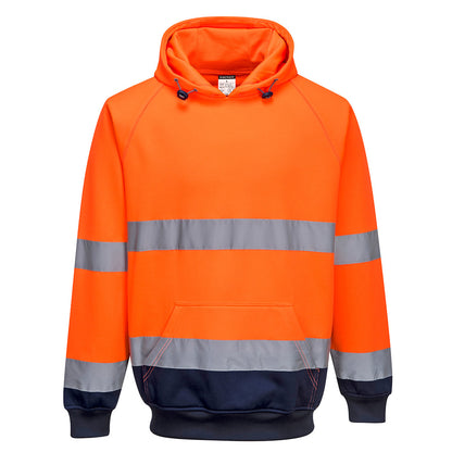Kaksi sävy Hi-Vis huppari - B316