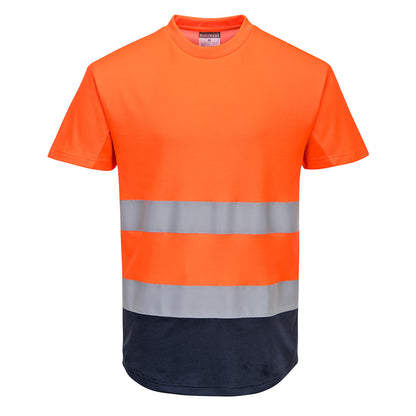 Hi-Vis kaksivärinen tuuletusaukollinen T-paita  - C395