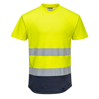 Hi-Vis kaksivärinen tuuletusaukollinen T-paita  - C395