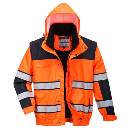 Klassinen Hi-Vis 3-in-1 Bomber-talvitakki  - C466