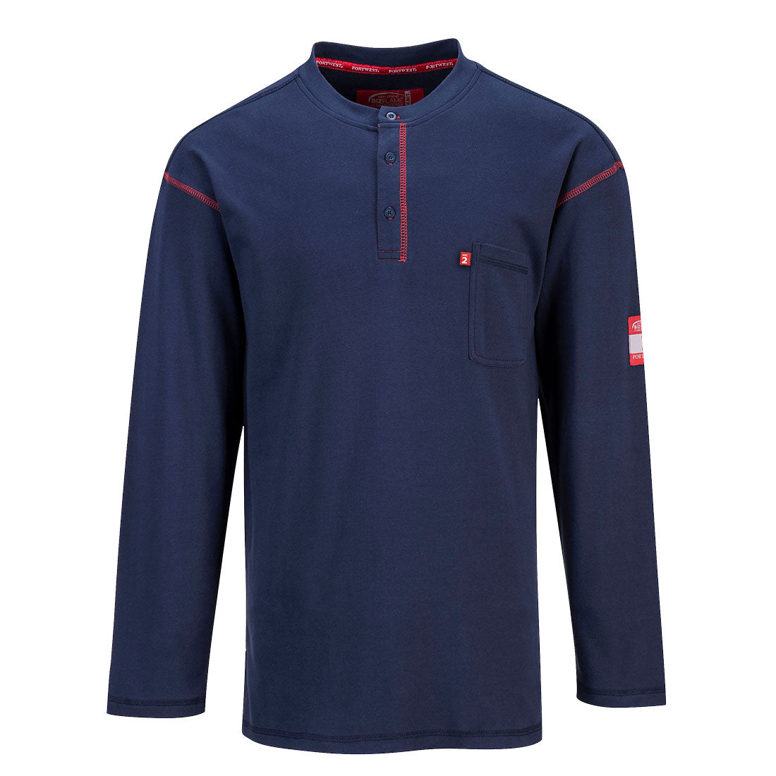 Bizflame Henley FR Palosuojattu Työpaita Rintataskulla FR02