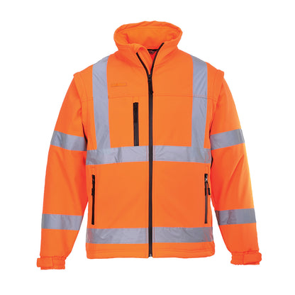 Irrotettavahihainen Hi-Vis Softshell takki (3L) - S428