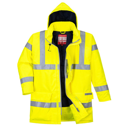 Bizflame Hi-Vis Antistaattinen FR-sadetakki. - S778